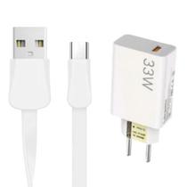 Kit Carregador Turbo 2 Metros compatível com Samsung Galaxy A01 / Cabo Micro USB V8 e Fonte