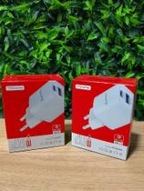 Kit carregador turbo 20w com 1 type-c e 1 usb - tomate tt-2022c