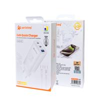 Kit Carregador Turbo 65W GaN 3 Portas + Cabo PD120w Tipo-C