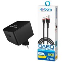 Kit Carregador Turbo compatível com Asus Zenfone 5 - Cabo USB C e Fonte