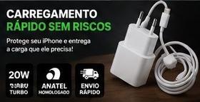 Kit Carregador Turbo iPhone 20W USBC Cabo Lightning Carga Rápida Completo Kit Carregador Turbo iPhone 20W USBC Cabo Lightning Carga Rápida Completo