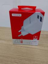 Kit carregador turbo lightning 20w com entradas type-c e usb - tomate tt-2022l