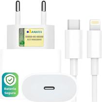 Kit Carregador Turbo Linha Premium Compativel C/Iphone, Cabo Usb-C-Lightning + Fonte Carregador 30w