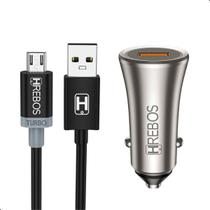 Kit Carregador Turbo Veicular Carro Usb Micro Usb V8 3.0a