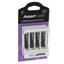 Kit Carregador Usb + 4 Pilhas Recarregável Palito AAA 1.5v 1000MAH Cod: 408260015 Avant Use