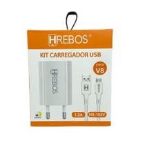 Kit carregador USB HREBOS 1.2A