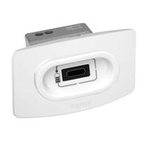 Kit Carregador USB Simples C 1.5A com Placa Branco para Móveis Nereya Legrand