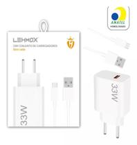 kit carregador v8 turbo 33w fonte mais cabo kit carregador v8 turbo 33w fonte mais cabo