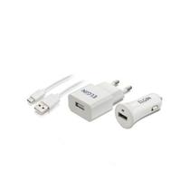 Kit Carregadores USBs Tomada e Veicular com Cabo 1m Kit Carregadores USBs Tomada e Veicular com Cabo 1m