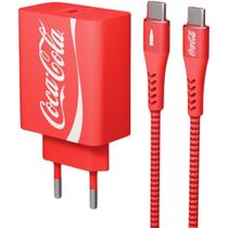 Kit carregamento PD charger USB-C PD 20W Vermelho Coca-Cola Kit carregamento PD charger USB-C PD 20W Vermelho Coca-Cola