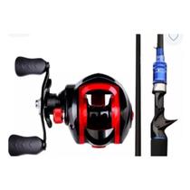 Kit Carretilha 19 rolamentos + vara 1,5m