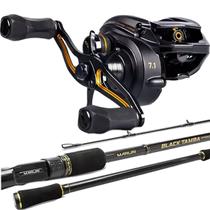 Kit Carretilha Black Tamba PRO Vara 2,70m 60lb 2pt Pesqueiro - Maruri