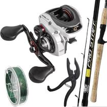 Kit Carretilha Brisa Lite 8000 8 Rol Vara Cabo Cortiça Linha