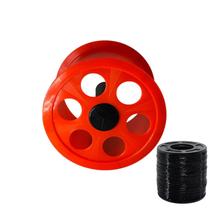 Kit Carretilha De Pipa 15cm Linha Nylon 500 Jardas 0.40 Vermelho