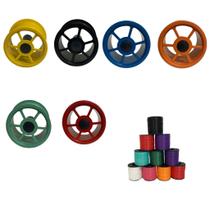 Kit Carretilha De Pipa 21cm E Linha Nylon 100 Jardas