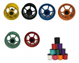 Kit Carretilha De Pipa 21cm E Linha Nylon 200 Jardas 0.40