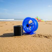 Kit Carretilha De Pipa 21cm E Linha Nylon 500 Jardas 0.40