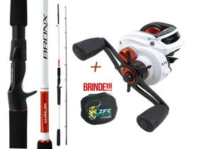 Kit Carretilha Maruri Bronx BRWR 11000 + Vara P/ Carretilha Bronx 2,70m 30-60 Lbs