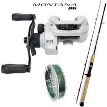 Kit Carretilha Montana 10000 Vara Ottoni Cesar 20-30 Libras