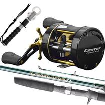 Kit Carretilha Perfil Alto Vara 30lb Fibra de Vidro Alicate Kit Carretilha Perfil Alto Vara 30lb Fibra de Vidro Alicate