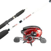 Kit Carretilha Zest Fire Cast + Vara Lumis Easy Cast 1,60m Manivela:Esquerda
