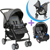 Kit Carrinho Bebe Reclinável Reversível Com Bebe Conforto - Burigotto