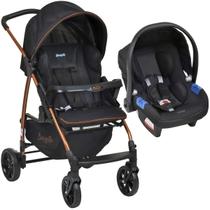 Kit Carrinho Bebe Travel System Passeio Berço Até 15Kg Modelo Ecco Burigotto + Bebe Conforto