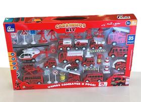 Kit Carrinho Bombeiros CKT471BB 35 peças Fenix