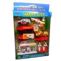 Kit Carrinho Cidade Brinquedo Miniatura 20 Peças Kit Carrinho Cidade Brinquedo Miniatura 20 Peças