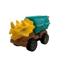 Kit Carrinho Dinossauro Construção Dinossauro Amarelo/Verde