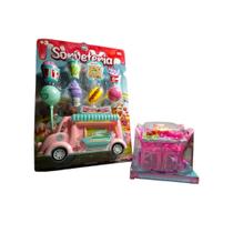 Kit Carrinho Fricção Comidinha + Mini Mesa - ARKTOYS Cor:Multicolorido