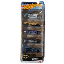 Kit Carrinho Hot Wheels Batman Pack Com 5 Mattel JBJ76