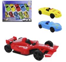 Kit carrinho infantil de brinquedo coleção ultra car com roda livre colors