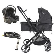 Kit Carrinho Zig Zag Kiddo c/ Bebê Conforto e Base Isofix