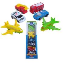 Kit Carrinhos e Aviãozinhos Aeroporto de Plástico 6 Pçs - Fenix Kit Carrinhos e Aviãozinhos Aeroporto de Plástico 6 Pçs - Fenix
