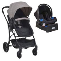 Kit Carro Convert Cappucino com Bebê Conforto X Preto e Base