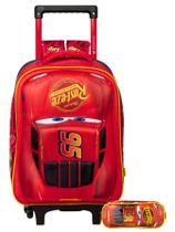 Kit Carros Mochila 2EM1 Rodinha + Estojo Original Disney Kit Carros Mochila 2EM1 Rodinha + Estojo Original Disney