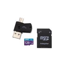 Kit Cartão De Memória Multi 4 em 1 Ultra High Speed-I U3 + Adaptador USB Dual Drive + Adaptador SD 128GB