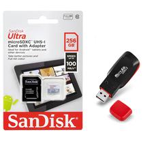 Kit Cartão Memoria Micro Sd 256gb Sandisk e Adaptador Micro Sd Kit Cartão Memoria Micro Sd 256gb Sandisk e Adaptador Micro Sd