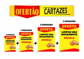 Kit Cartaz De Oferta 15 Unidades - Reutilizável Pode Apagar