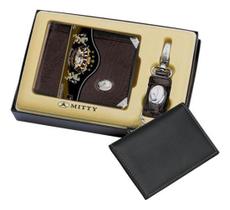 Kit Carteira + Chaveiro Mitty Em Couro - M1Ch + P. Do