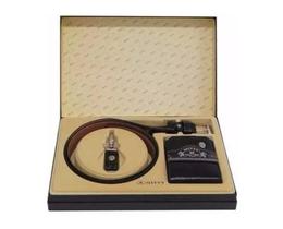 Kit Carteira Com Cinto E Chaveiro De Couro Mitty M1Chs4