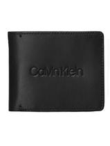 Kit Carteira e Chaveiro Calvin Klein Couro Logo Preta