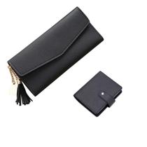 Kit Carteira Feminina Zíper Pingente Porta Cartões Original