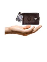 Kit Carteira Grande Mitty Couro + Refil Mitty M2F PLM0 CAFE