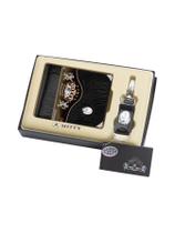 Kit Carteira Masculina Com Chaveiro Mitty Em Couro - M1Ch