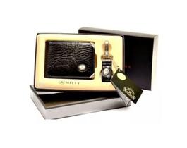 Kit Carteira Masculina Com Chaveiro Mitty Em Couro - M1ch