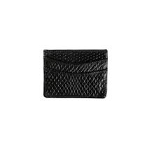 Kit Carteira Masculina e Porta Cartão de Couro Preta