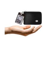 Kit Carteira Media Mitty Couro Refil Mitty M1Z S4 Preto