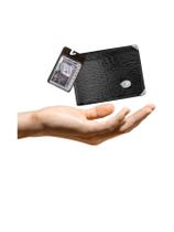 Kit Carteira Media Mitty Couro + Refil Mitty M2 PLM2 PRETO